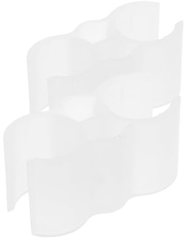 Cabilock 1set Dustpan Broom Connecting Buckle Broom Hangers Whisk Broom Pipe Clamps Chain Link Fence Clamps Broom Holder over The Door Mop Holder Wall Mount Fence Parts Plastic White 2pcs