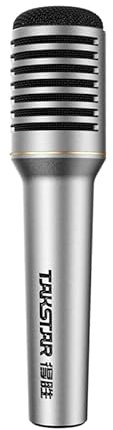 Takstar Vocal Microphone, Professional Stage Dynamic Mic, Singing Cardioid Microphone with Suspension Damping System, Mic Clip, Metal Suitcase, XLR to 1/4'' Connector, Leather Bag