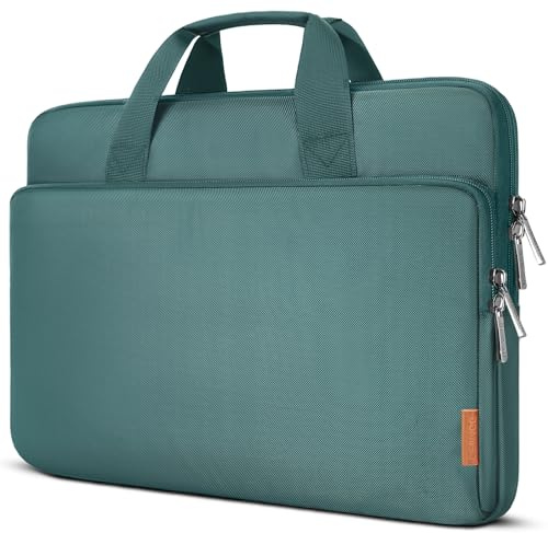 DOMISO 16 inch Water-Resistant Laptop Sleeve Bag Carrying Case with Handle for 16 Dell/HP Pavilion Envy/ThinkPad IdeaPad/ASUS Vivobook,Green
