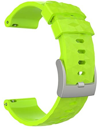 LPMPCZKZGF Pulsera de la correa de la muñeca del reloj de reemplazo de silicona compatible con Suunto 9 D5 D5I Watch strap(Lime Green)