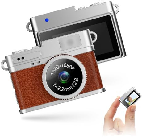 Vintage-Digitalkamera, 1080P FHD-Vlogging-Kamera mit 0,96-Zoll-Display, Tragbarer Micro-Video-Camcorder für Studienaufnahmen auf Reisen