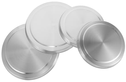 Induktionsherdschutz aus Edelstahl, 4 Stück, Silber, Küchenzubehör