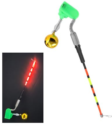 Hochempfindlicher Angelbissanzeiger mit leuchtenden Nachtanzeigern, Clip-On-Vibrationen, Fischausrüstung, Alarmausrüstung