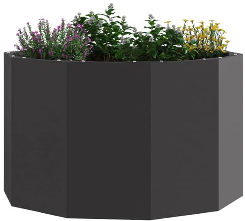 vidaXL Jardinière Noir 60 x 60 x 35 cm Acier