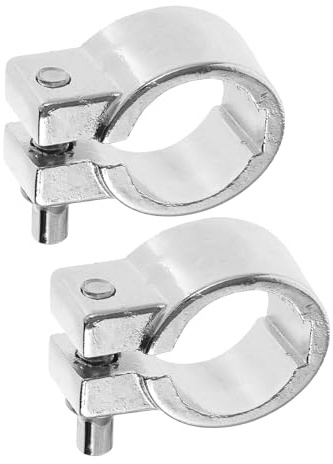Trommel Hardware Verriegelung 2 Stück für Tomhalter und Beckenständer | Metall, Silber, Schnelle Montage, Sichere Fixierung, Passend für Gängige Rack Teile, für Zuhause und Gigs