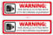 Pack of 2 Cctv Dash Cam Recording Camera Self Adhesive Vinyl Stickers Each is 118mm by 33mm