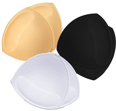 TopBine 3 Paar BH Einlagen Bra Pads Herausnehmbaren Sport BH,Bikinis Unterwäsche Einsätze Pads, 3 Color, XL