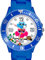 Taffstyle Kinder Armbanduhr Silikon Sportuhr Bunte Sport Uhr mit Blumen Eulen Familie Motiv Analog Quartz Little 34 mm Blau