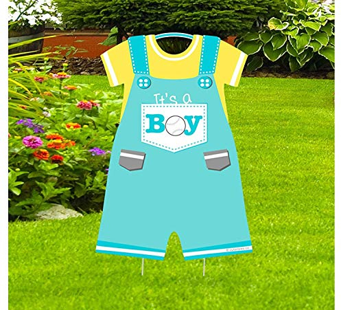 Cute News Welcome Home It's a Boy Yard Schild oder Baby-Türankündigung, Aufhänger für Outdoor-Overall zur Geburt – Storch für Neugeborene