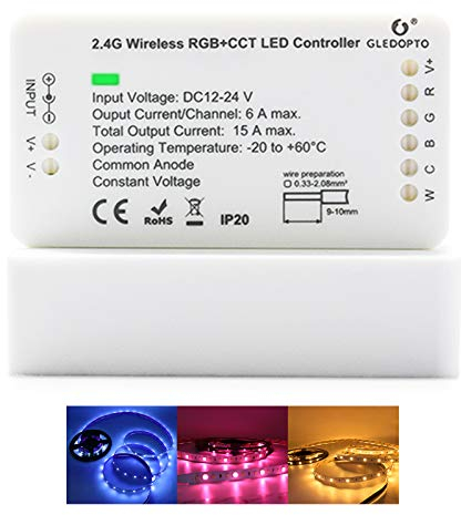 Smart LED Strip Controller Zigbee RGB CCT 1ID Dimmable Compatible with Zigbee Hub Whole House Intelligence Smart Phone App Control Voice Control(Hub Required, No WiFi)