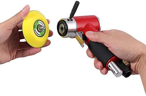 Maso Mini polisseuse pneumatique meuleuse d'angle avec 2 patins 50 mm 75 mm pour voitures, motos, chaudières, ingénieurs de moulage