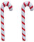 NUOBESTY 2 StüCk Aufblasbare Zuckerstangen, Kreatives KrüCken-Ballon-Spielzeug FüR Den AußEnbereich, Hof, Rasen, Garten, PartyzubehöR, Weihnachtsbaum, HäNgende Ornamente
