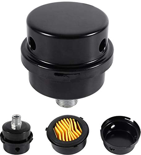 Air Compressor Muffler,ANGGREK 3/8 16MM Metal Air Compressor Intake Filter Muffler Silencer Thread for Oil Free Air Compressor Parts