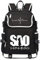 WANHONGYUE Sword Art Online SAO Anime Cosplay Schoolbag Rucksack 15.6 Laptop Backpack with USB Charging Port Black / 1