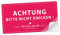 ACHTUNG - BITTE NICHT KNICKEN Mit Liebe gemacht • 10 Aufkleber für alle fragile Verpackungen Format: 96 x 50,8 cm