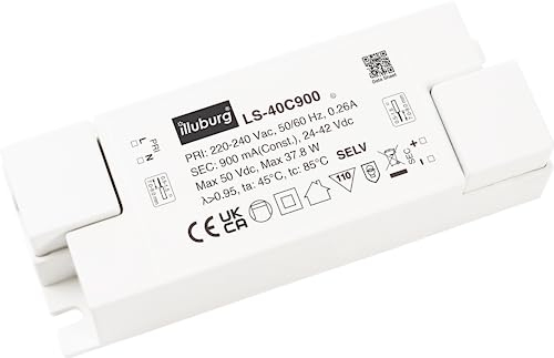 Flackerfrei LED Trafo 40W 900mA LED Netzteil Driver Treiber mit Konstantstrom für LED Panel Bulbs Light SMD MR16 (40W 900mA flackerfrei)