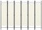 vidaXL Raumteiler Klappbar Freistehend Trennwand Paravent Umkleide Sichtschutz Spanische Wand Raumtrenner 6-TLG. Weiß 240x180cm Eisen Stoff