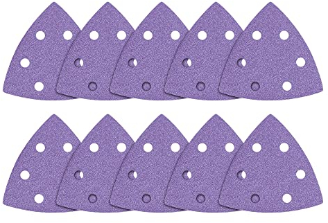 Trend Zirconium 93mm Delta 80 Grit Abrasive Sanding Sheets, AB/OSC/80Z, Pack of 10