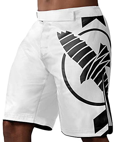 Hayabusa - Herren Fight Shorts - White / Black - XXL - Boardshorts - Sportlich - Mixed Martial Arts