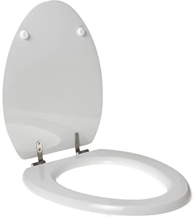 WC-Sitz für Ideal Standard Celia, Holz, Polyester, hochwertiges Scharnier aus Edelstahl