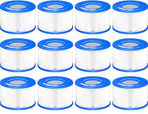 Macaberry Typ S1 Spa Filter 29011E für alle Intex PureSpa 28429E, 28403E, 28407E, 28443E, 28453E, 28421E, 28423E, 28413E, und 28453E, 11692, SB-h10, JPC01 Easy Set Schwimmbadpumpe , 12er-Pack