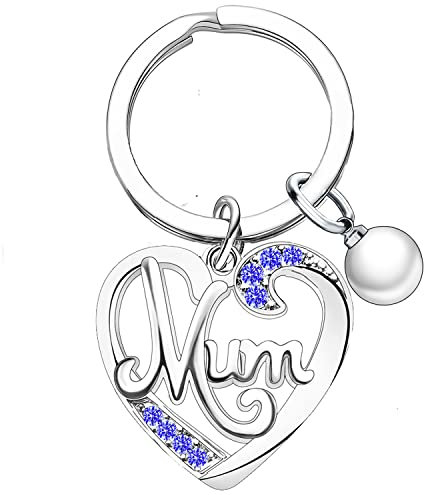 Blue Heart Keychain for Mum - Birthday & Mothers Day Gift