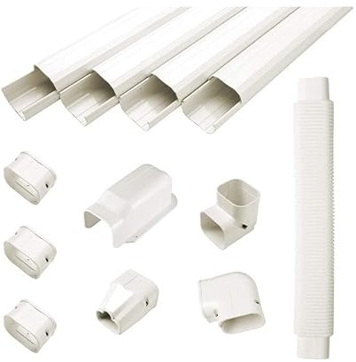 Alsetria 4 m Kit de couverture pour mini climatiseurs divisés et pompes à chaleur 7,6 x 6,3 cm