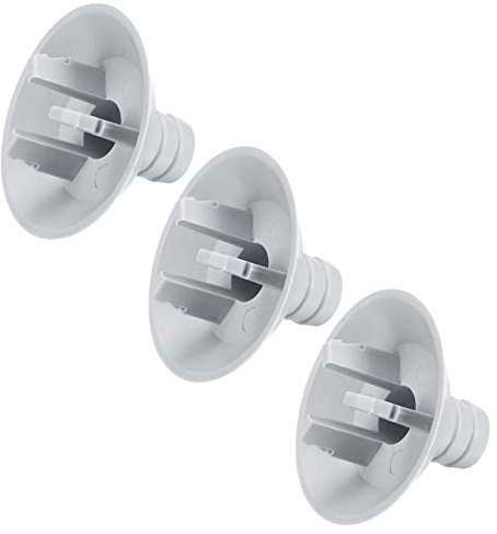 sourcing map Aire Acondicionado Drenaje Manguera Conector 25mm Tubo Recto Conexión Reemplazo Pieza Accesorios para Mini-Split Ventana AC, Gris Paquete de 3