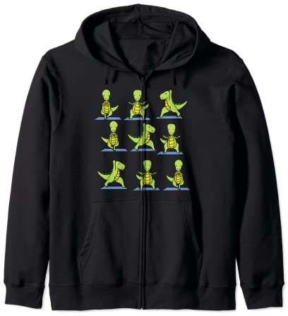 T-Rex Yoga Funny T-Rex In Yoga Posen Meditation Kapuzenjacke