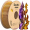 Gratkit Silk Tri-Color PLA Filament，3D Printer Filament 1.75mm, -0.03mm, 1KG/Roll, Silk PLA Purple & Gold