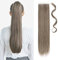 TESS Ponytail Extension Blond 60 cm, Aschbraun gemischt Bleichblond Glatt Zopf Extension Pferdeschwanz Haarteil 90g Lange Haarverlängerung Zopf