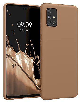 kwmobile Case Compatible with Samsung Galaxy A51 Case - Soft Slim Protective TPU Silicone Cover - Cappuccino