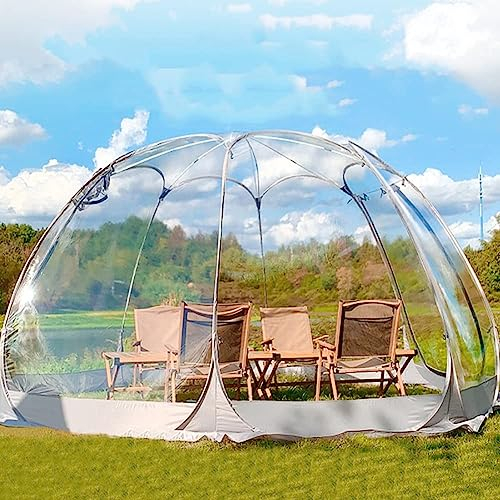 Pop-Up-Pavillon mit Blasenzelt, 3–6 Personen, Iglu-Kuppel, Garten-/Terrassenüberdachung, 3 m/3,6 m großes, übergroßes Premium-Sofort-Gewächshaus-Wettergehäuse für Party, Camping 3m
