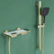 XJTNLB Badewannenarmatur Wasserfall mit Brause 3 Modi Wasserhahn Badewanne mit Brause Wandmontage Bad Armatur Badewanne Einhebelmischer Dusche, Gold, mit Duschstange
