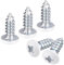 QUARKZMAN ST2x8mm Blanc Vis Autotaraudeuse, 100pcs Poêle Tête Phillips Bois Vis pour Travail Bois