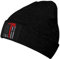 YYHWHJDE Black Warm Knit Hat Firefighter Axe Red Line Flag Pattern Soft Good Elasticity Suitable for Outdoor Sports