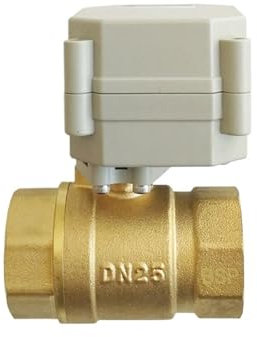 PKHDLYEU Motorisierte Ventile TF25-B2-A BSP/NPT 1 Messing-Motorventil DC12V / DC24V 2/3/5/7 Drähte DN25 Elektrischer motorisierter Kugelhahn(BSP,DC24V_CR301)
