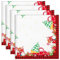 Arquiel Servietten Weihnachten LKW GNOME 4er-Set, Stoffservietten 100% Baumwolle Rot Weiches Hochwertige Wiederverwendbare Esstisch Servietten für Weihnachten Küche Haushalt Party(45×45cm)