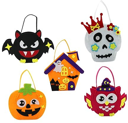 ORFOFE Borsa Porta Caramelle Di Halloween Per Ragazzi E Ragazze Resistente Allusura Per Halloween Per Feste