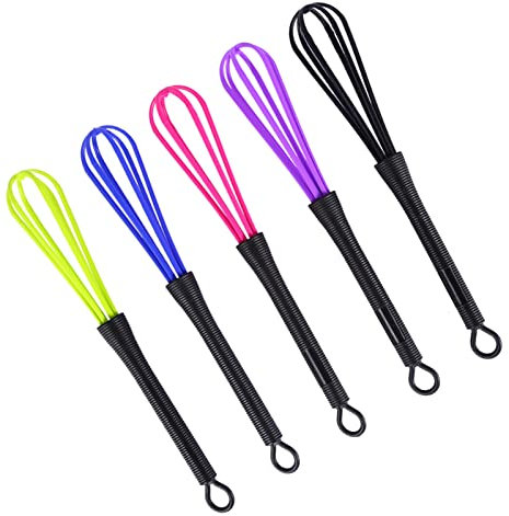 5 Pièces en Plastique H Salon de Coiffure H Couleur Colorant Crème Fouet Cuisine Ballon Mélangeur Outil H Couleur Fouet Cheveux Mélangeur Moyen Largement Mini Fouet Silicone