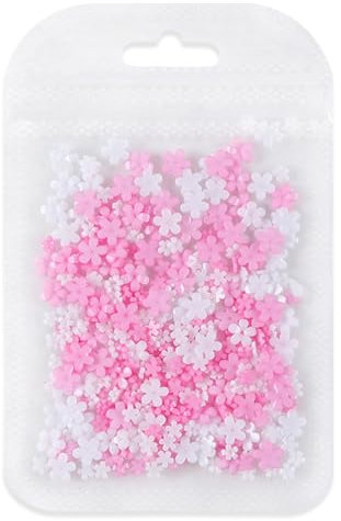 400Pcs 3D Flower Resin Flower Nails Art Rhinestones Flower Supplies For Women Girls Gifts