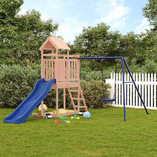 Iiaky Spielturm Massivholz Douglasie Garten SpielgeräTe Spielplatz Kinder Outdoor Spielhaus ZubehöR Outdoor Rutsche Und Schaukel FüR Kinder 3155877