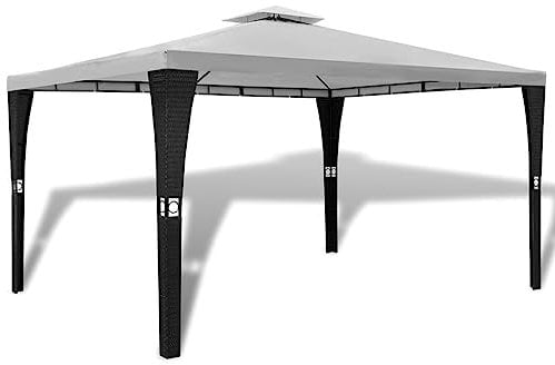 PURADAY Gazebo da giardino con tetto, 3 x 4 m, bianco crema, pergola, per terrazze, Berdachung, autoportante, attività all'aperto