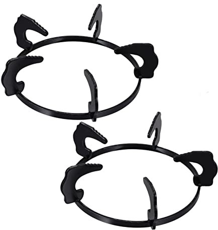 Cabilock 2piezas Soporte De Ollas y Wok De Hierro Antideslizante Compatible Hornillo De Gas