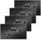 4 Pack CNBINGO Double Switched Power Socket with Dual USB Charging Ports (Type A and C), Black 13 Amp Electric Wall Socket