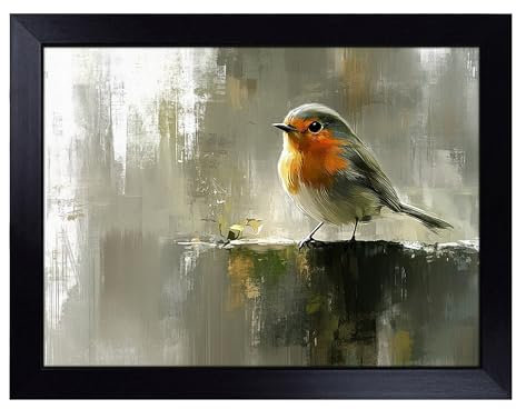Robin Bird Artwork | Lap Tray with Padded Cushion, Portable Surface with Bean Bag Base, Perfect Surface for Working, Crafting, TV Eating and Laptop Use