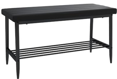 Vicco Sitzbank Grand, Bank für die Essecke, Schwarz, 85 x 35 cm