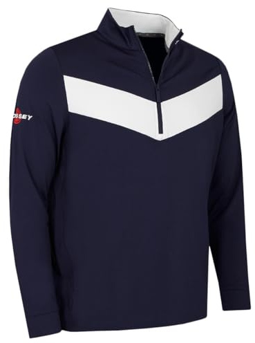 Callaway Golf Mens Odyssey 1/4 Zip Stretch Sweater - Peacoat - S
