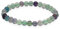 Lebensquelle Plus Kugelarmband | Perlen Armband 6 mm | Hochwertiges Edelsteinarmband | Natur Stein Edelsteinarmband dehnbar (Fluorit, bunt)