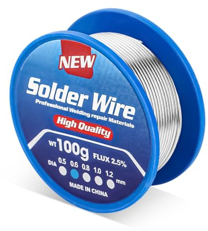 0.6mm 100g Estaño para Soldar,Alambre para Soldadura,Hilo Soldadura,Estaño para Soldadura Eléctrica Componentes Electrónica Reparación